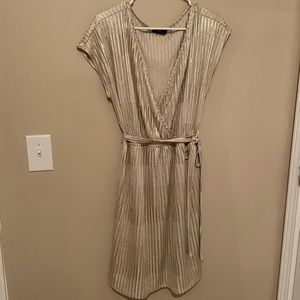 Espresso party dress gold